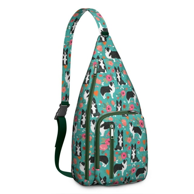 Bone Design Sling Backpack - Fun Dog Lover Gift, Fashionable Crossbody Pack with Multiple Pockets