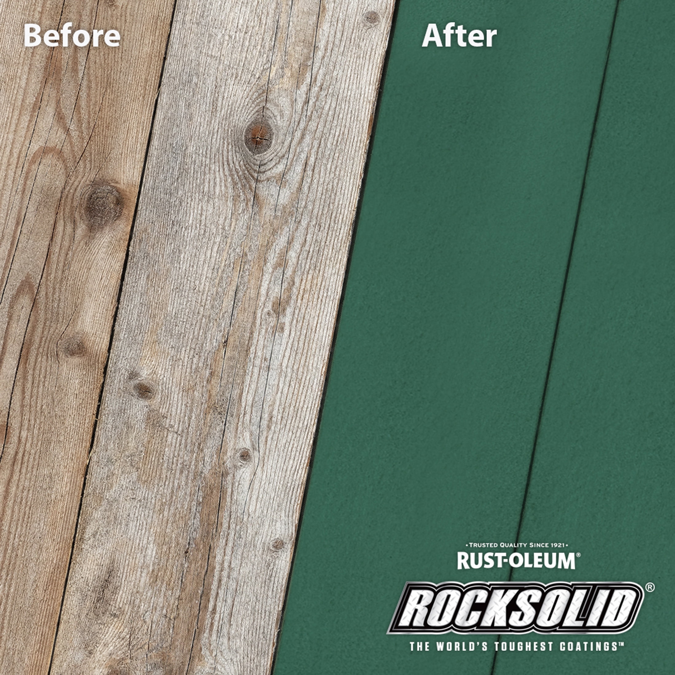 Forest Rust Oleum RockSolid 2X Solid Exterior Wood Deck Stain 319815T 5 Gallon Walmart