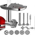 thumbnail image 1 of KitchenAid Meat Grinder Attachment, 5 Discs 2 Blades, Easy Clean for Sausage & Vegetables, Stainless Steel, 1 of 5