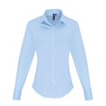 thumbnail image 1 of Premier - Blusa de Popelina de Manga Larga para Mujer (Azul Pálido), 1 of 1