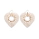 thumbnail image 1 of Pendientes de borla Yinane Colgantes de gota en forma de corazón Blanco, 1 of 5