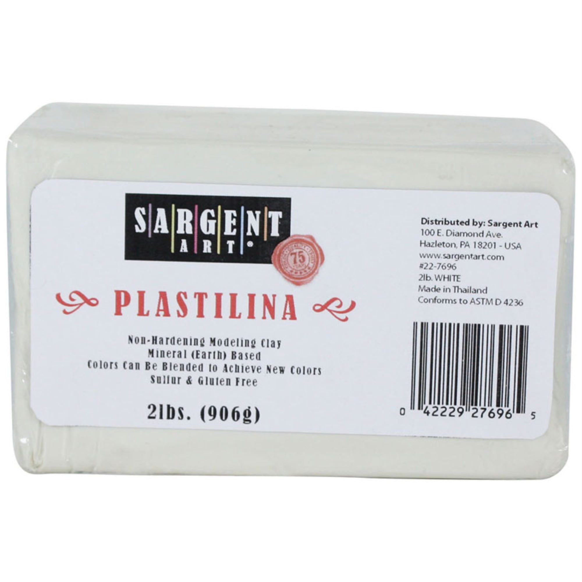 Sargent Art Plastilina Modeling Clay White 2-Pound Packaging may vary 