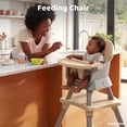 thumbnail image 4 of AILEEKISS 8-in-1 Baby High Chair, Toddler Booster Seat with Dishwasher-Safe Tray, Khaki, 4 of 11