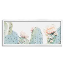 Stupell Indtries Soft Green Cact Close Up Blooming Pink Flowers,30 x 13,Design by Patricia Pinto