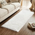 thumbnail image 2 of iLieber Sheepskin Soft Fluffy Fur 2x10 White Area Rug, Fuzzy Rug Washable Faux Fur Rug for Living Room Nursery Playroom Rectangle, 2 of 6
