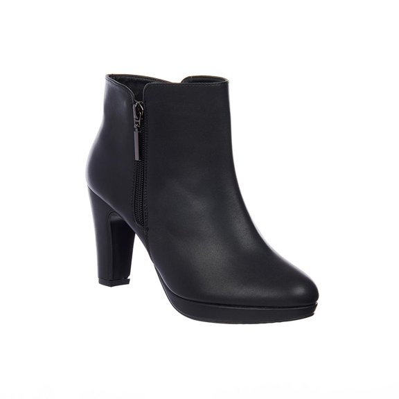 Botines Moda Casual/Formal Mujer Tipo Piel Cierre Negro negro 23