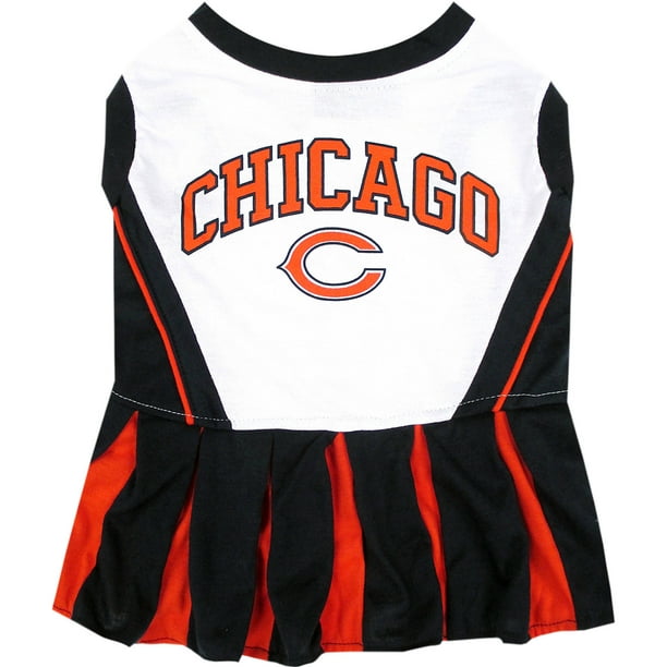 Pets First NFL Chicago Bears Cheerleader Outfit, 3 Sizes Pet Dress 