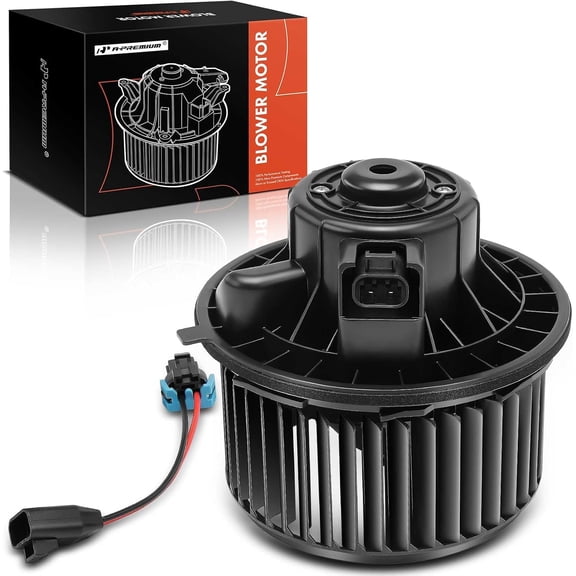 A-Premium Front HVAC Heater Blower Motor Compatible with 2007-2014 Chevrolet Silverado, Tahoe, Suburban, Avalanche & GMC Sierra, Yukon & Cadillac Escalade & Hummer - Lock Tab Flange, with Fan Cage