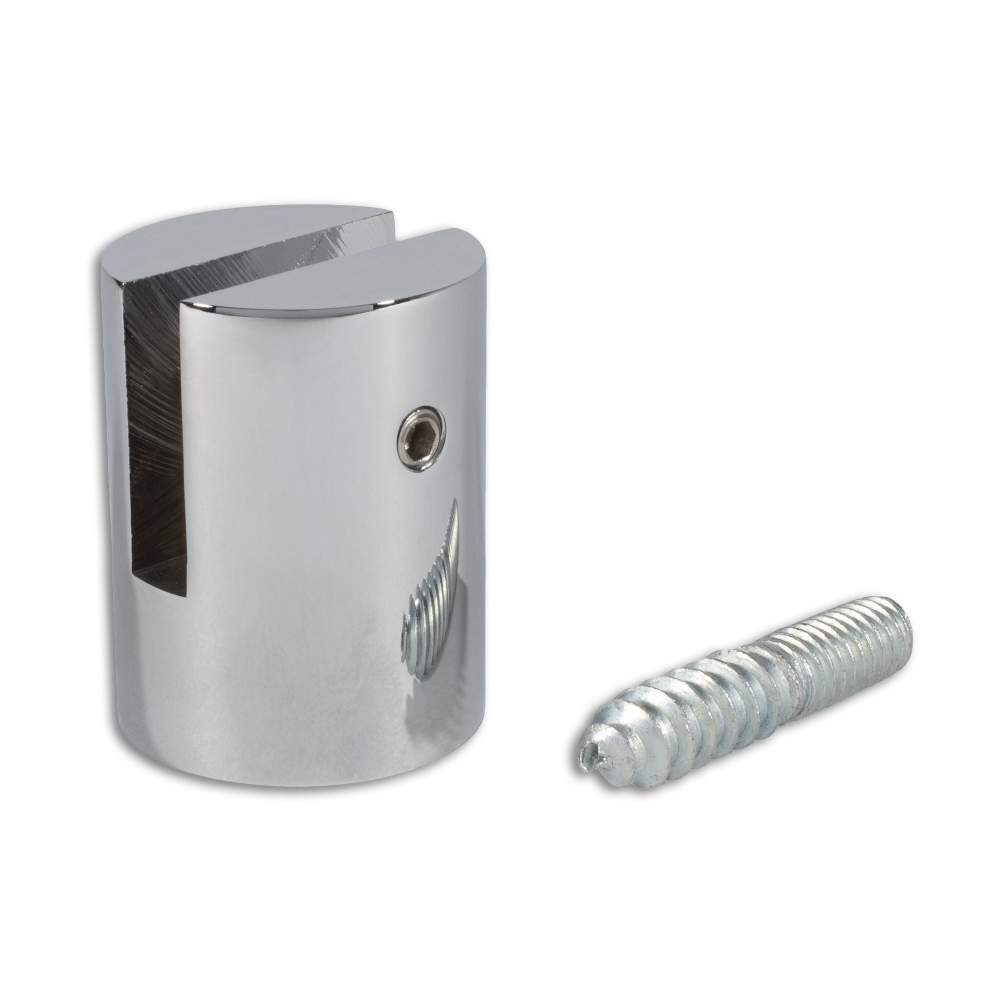 Sign Standoff Polished Chrome Finish Grip It No Drill Slotted Standoff