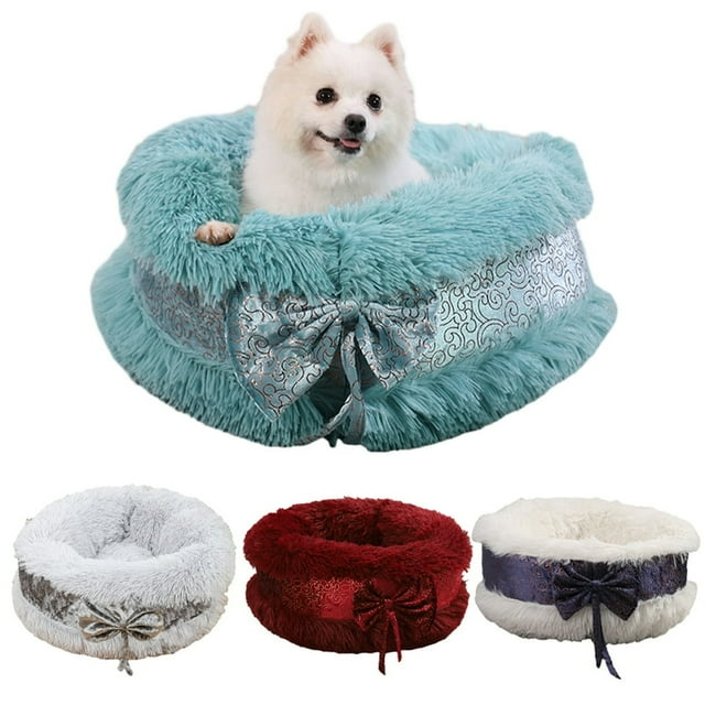 Winter Warm Dogs Bed Luxury Fluffy Kitten Puppy Dogs for Room Sofa with Non-slip Bottom for Small Medium Dogs