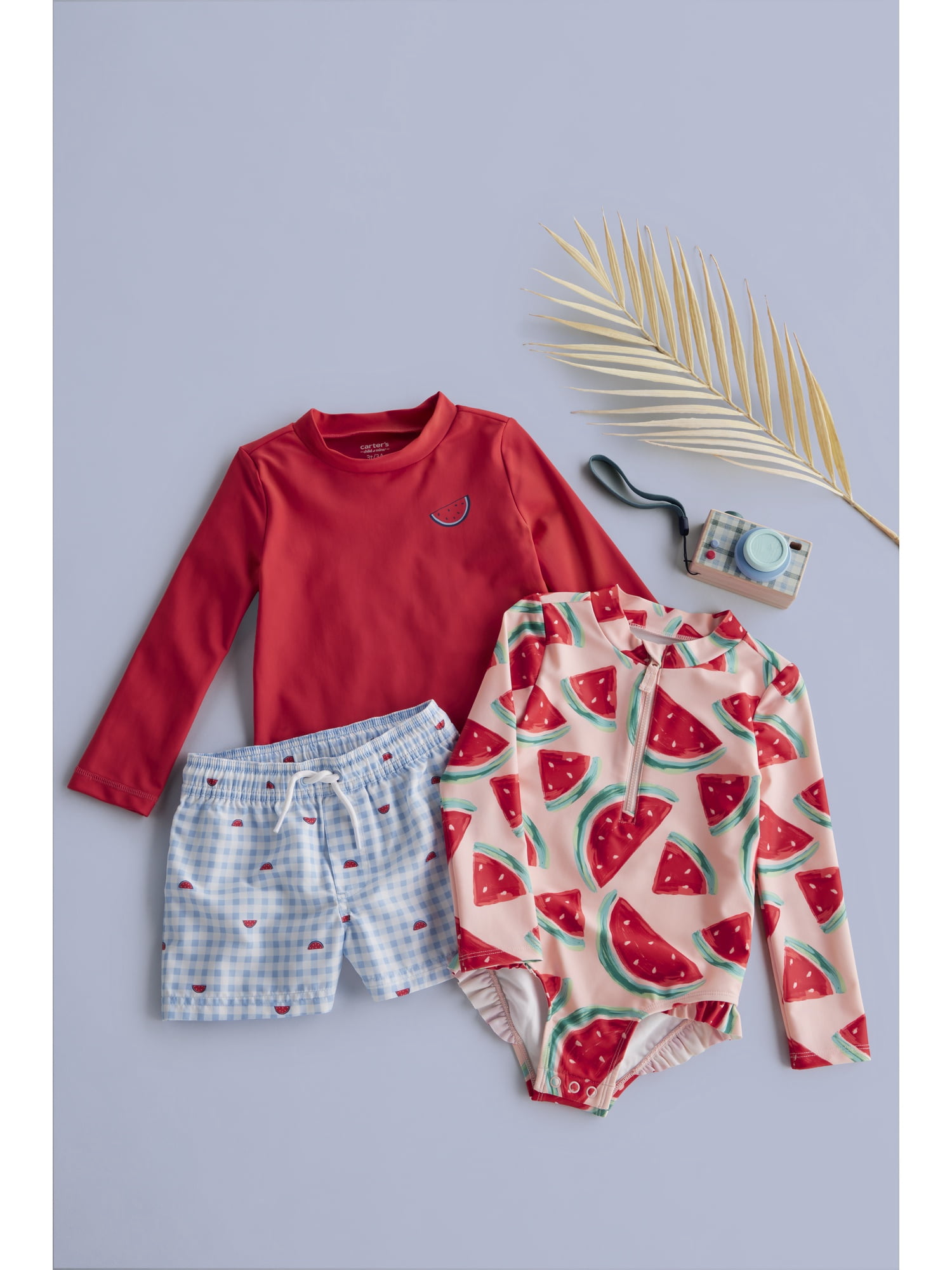 Carter's Child of Mine Toddler Boy Rash Guard Swimsuit Set, 2-Piece, Sizes 12M-5T