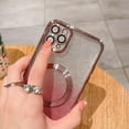 thumbnail image 4 of Compatible with iPhone 11 Pro Max Magnetic Gardient Glitter Case, Plating Bling Cute Case with MagSafe for Women Girls Full Camera Protector Back Cover for iPhone 11 Pro Max 6.5'' Pink, 4 of 11