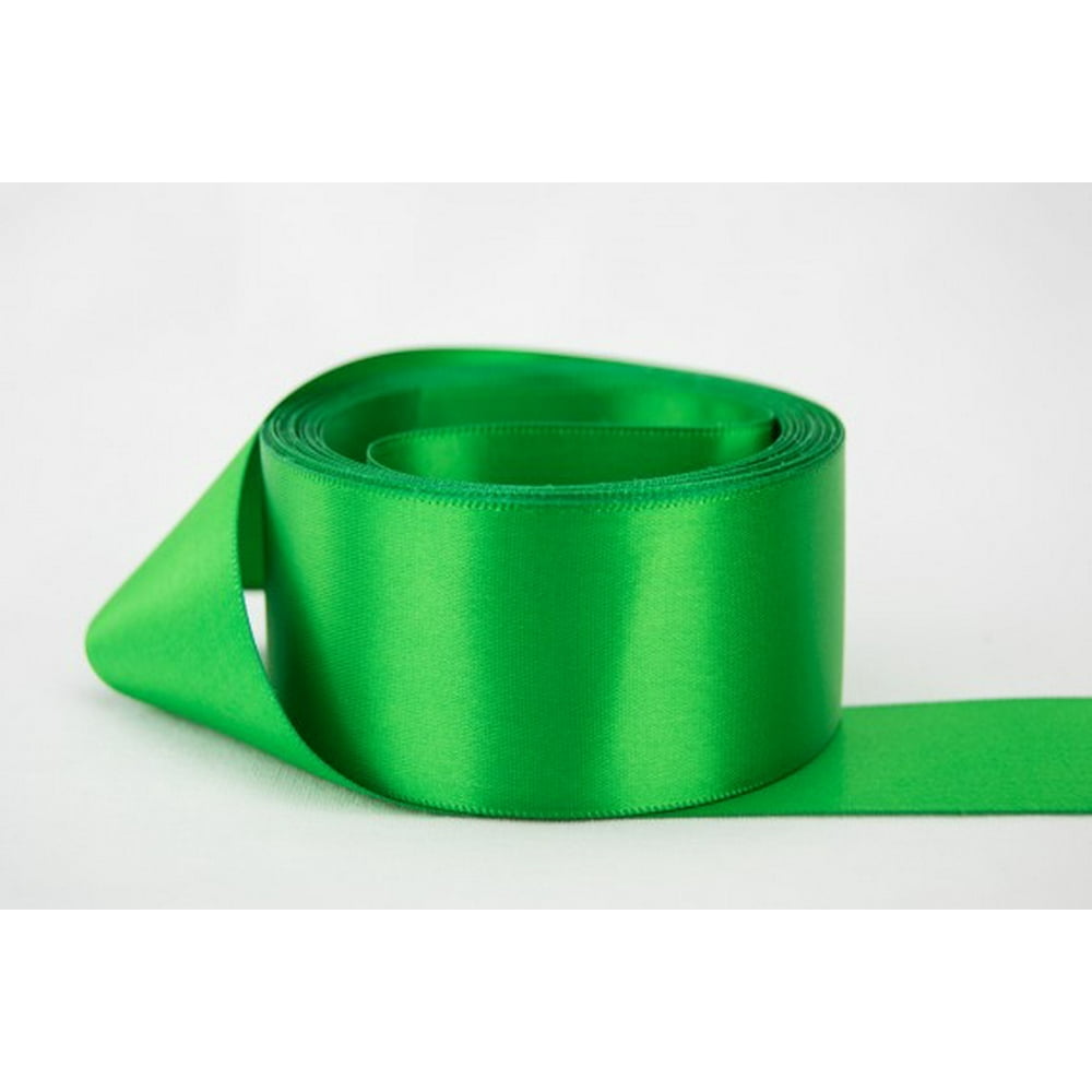 Ribbon Bazaar Double Faced Satin 1/4 inch Kelly Green 50 yards 100
