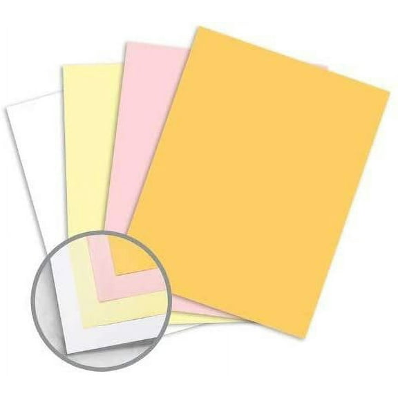 NCR Paper Brand Superior Multi-Colored Carbonless Paper - 8 1/2 x 11 in 21.3 lb Bond Precollated 4-Part RS Goldenrod, Pink, Canary, White 500 per Ream