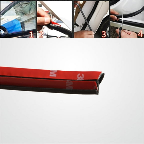 B Pillar Car Rubber Seal Trim Molding Strip Door Edge Protector Self Adhesive