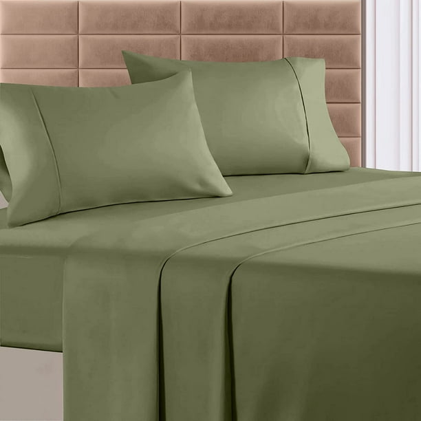 Feather & Stitch 100 Cotton Sheets Softest 4 Piece Queen Size Sheet