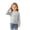 Grey, variant on mgoYE Girls' Lettuce Trim Ribbed Shirts Cotton Blend Long Sleeve Crew Neck Base Layer Slim Fit Trendy Tops(Pink,18-24 Months)
