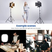 Neewer 2-Pack Bi-Color 660 LED Video Light Kit, 3200-5600K CRI96+, Dimmable, with Barndoor & 75 Stands, for Studio