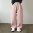 thumbnail image 4 of Riecok Wide Leg Pants for Boys Elastic Waist Pants Lightweight Solid Pull on Trousers Casual Outerwear with Pockets, 4 of 8