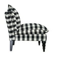 thumbnail image 3 of Sasha Slipper Chair in Black White Buffalo Check Plaid Upholstering, 3 of 4