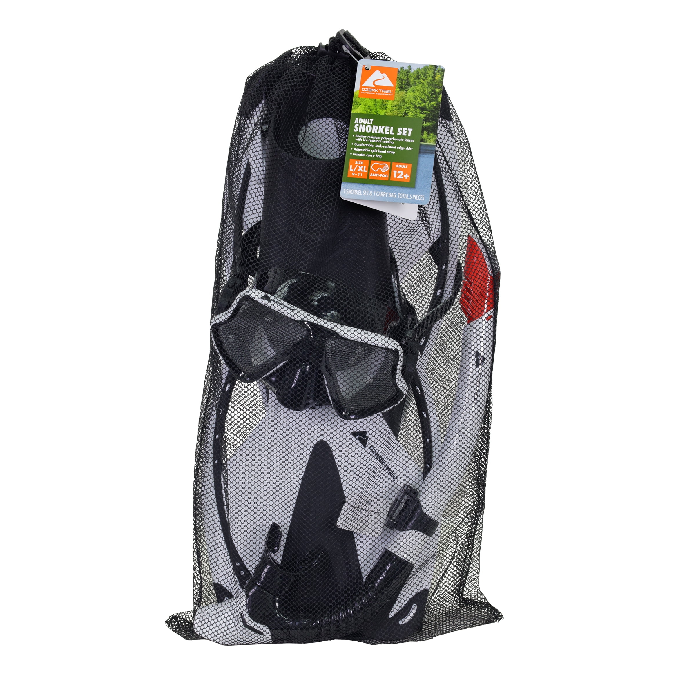 Ozark Trail Adult Snorkel Set, L/XL