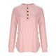 thumbnail image 4 of Camisas de Manga Larga Casual de las Mujeres Cuello en V Color Sólido Blusas de Ajuste Suelto Suave Poliéster Spandex Primavera Otoño Tops de Trabajo, 4 of 6