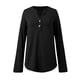 thumbnail image 4 of MHFRRA Camisa de Manga Larga con Cuello En V y Botones para Mujer, Blusa Informal para Otoño e Invierno, Cómoda, de Tela Suave, Elegante, para Uso Diario. Negro, 4 of 7