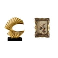 thumbnail image 1 of Marco de fotos de resina con escultura de ola, marco de fotos ornamentado, diseño abstracto moderno, adecuado para el hogar, la oficina, la sa, 1 of 8