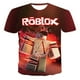 thumbnail image 1 of ROBLOX-Camiseta de empalme con estampado de dibujos animados para niños, Camiseta deportiva con cuello redondo, Tops de manga corta alta, 3D, Verano, 1 of 4