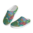 thumbnail image 2 of Wukai Turtles Print Women's Indoor Bedroom Slipper Slip On Shoes, Unisex House Shoes with Anti-Skid Sole for Men, Gift for Women Men-37/38, 2 of 7