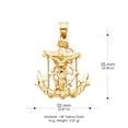 thumbnail image 3 of 14K Yellow Gold Mariner Religious Crucifix Charm Pendant with 0.8mm Box Chain Necklace - 18", 3 of 4
