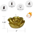 thumbnail image 5 of Zest Candle 12-Piece Folding Candles, 3-Inch, Metallic Gold Rose, 5 of 5