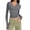 Gray, variant on WREESH Womens Fashion Slim Crop Tops Shirts V Neck Solid Color Pullover Long Sleeve Tops Neck Knitting Tshirt Slim Blouse Tops Beige