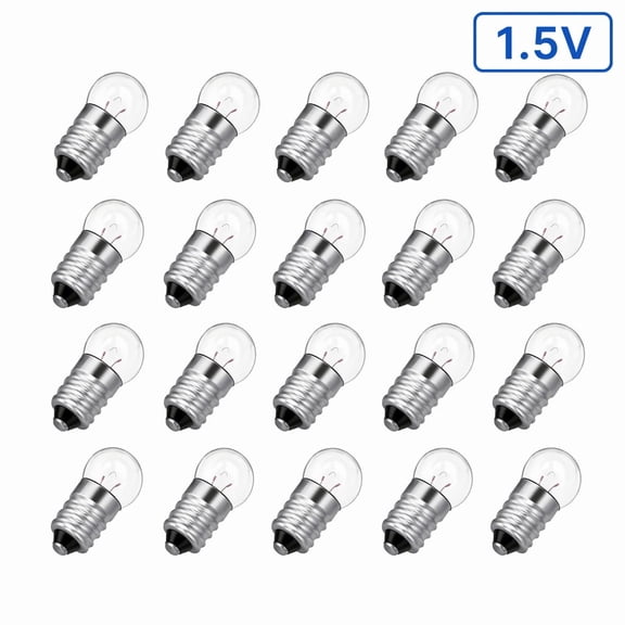 YEMNPIOS Incandescent 0.45W Warm White Miniature Screw Base Light Bulbs, E10 Socket Replacement 20 Pack