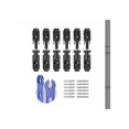thumbnail image 1 of 6 Pairs MC4 Male/Female Double Rings Waterproof Joint Solar Panel Cable Connectors, 1 of 5