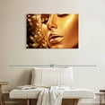 thumbnail image 2 of Elephant Stock Golden Face Wall Art - Horizontal Canvas Wall Art - Living Room Wall Decor - Fashion And Beauty Canvas - Gold And Black Decor - 36" x 24", 2 of 8