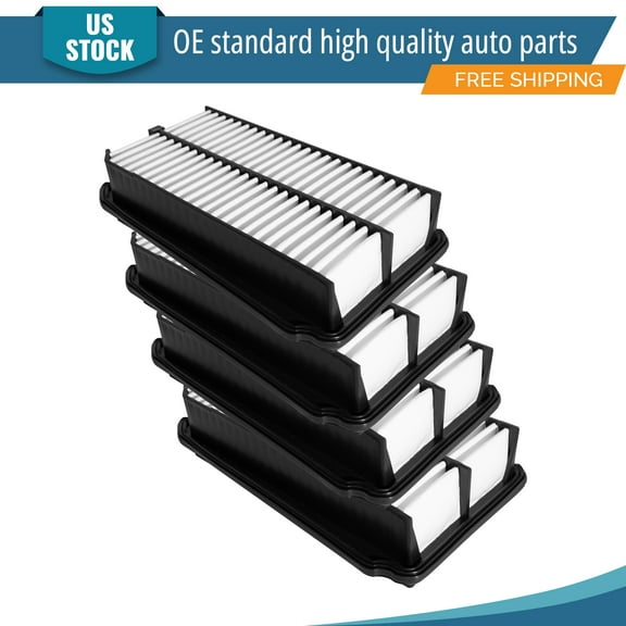 YXPCARS 4PCS Front Engine Air Filter for Honda Odyssey 1999 2000 2001 V6 3.5L , New Air Filter Replacement (CA8760)