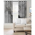 thumbnail image 2 of Grey Ombre Marble Blackout Curtains 63 Inches Long for Bedroom, Gray Marble Crack Abstract Modern Thermal Insulated Room Darkening Black Out Window Curtain Panels Grommet Drapes for Living Room, 2 of 8