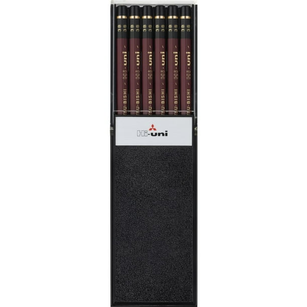 Unidad de lápices de madera HU3B 3B, caja de 12