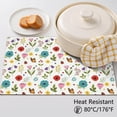 thumbnail image 5 of Placemat, Pioneer Flower Floral Print Pattern Place Mats Table Mat Set Of 2, PVC Washable Placemats for Party Kitchen Dining Decoration, 18x12 Inch, Fade Resistant, 5 of 6