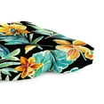 thumbnail image 5 of Jordan Manufacturing 44" x 18" Beachcrest Caviar Black Floral Rectangular Tufted Contoured Outdoor Wicker Settee Bench Cushion, 5 of 13