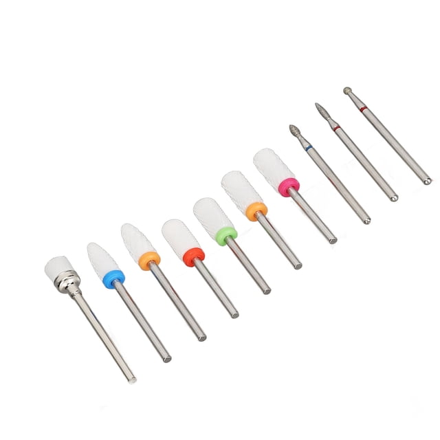 Broca para uñas de gel ANGGREK kit de 10 piezas de Carburo de tungsteno