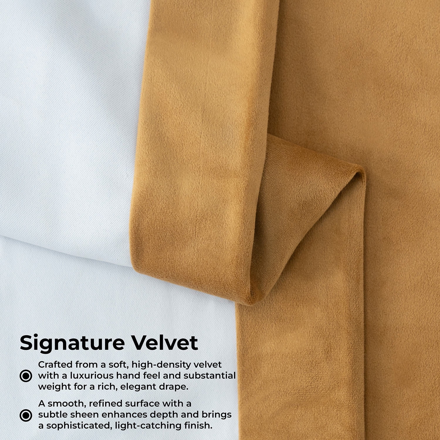 Half Price Drapes Signature Amber Extra Wide Velvet Blackout Curtains (1 Panel), 100WX 84L