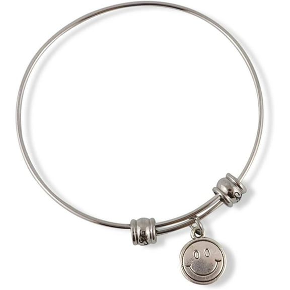 Emerald Park Jewelry Happy Face Fancy Bangle