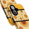 thumbnail image 2 of Boho Sun and Moon Pattern Phone Case, Vintage Celestial Design with Stars and Sunbursts, Protective iPhone Cover for iPhone 16 15 14 13 12 11 Pro Max Mini, 2 of 6
