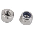 thumbnail image 2 of LOVIVER 10pcs Nylon Insert Collar Stainless Steel Material Screws Bolts Lock Nuts Tool M3, 2 of 7