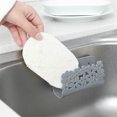 thumbnail image 3 of Sponge Holder Kitchen Sink Cloth Drying Rack Basin Wall Suction Cup Wall Storage Organization Traceless Washroom Brush Organizer Household Gray, 3 of 8