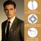 thumbnail image 3 of Broche de Cadena Hueca Vintage para Hombres, Cadena de Borlas Plateada con Piedra Blanca Colgante para Chaleco de Traje Tuxedo Prom Boda Fiesta de Cumpleaños Banquete, 3 of 6