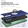 thumbnail image 5 of Galaxy Note 20 5G Case for Samsung Note 20 Case  Grade Shockproof Built-in Ring Holder Kickstand Car Mount  Heavy Duty Protective Case for Galaxy Note 20 Phone Case (Blue), 5 of 15