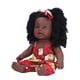 thumbnail image 5 of African Baby Doll, Reborn Baby Doll Vinilo Suave Producción Exquisita Baby Doll Para Cumpleaños Cergrey correa roja, 5 of 8